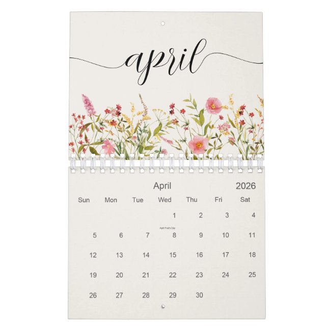 Wildblommor Personlig Kalender (Apr 2026)