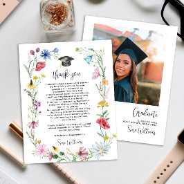 Wildblommor Photo Studenten Tack Kort