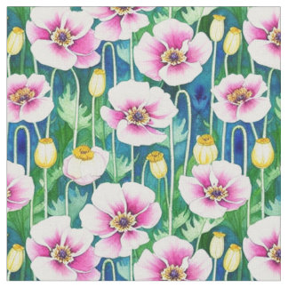Wildblommor Print Fabric Tyg