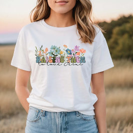 Wildblommor Raising dem till kärlek Jesus T Shirt