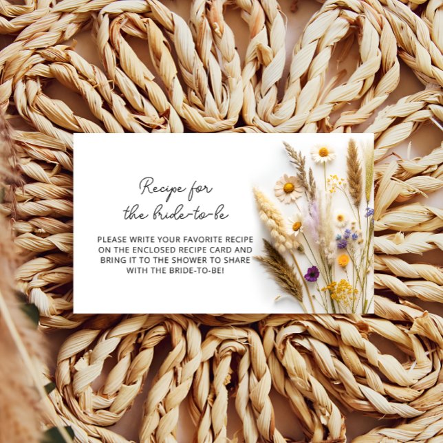 Wildblommor Recept for the Bride to BE Tilläggskort (Skapare uppladdad)