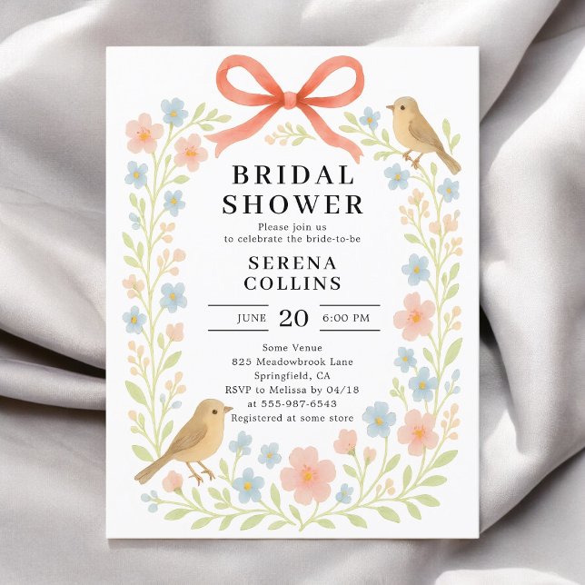 Wildblommor Red Bow Möhippa Vykort (Skapare uppladdad)