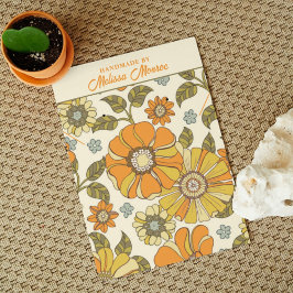 Wildblommor Retro Necklace Earring Jewelry Visning Visitkort