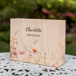 Wildblommor rosa beige bridesmaid namn