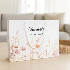 Wildblommor rosa beige bridesmaid namn