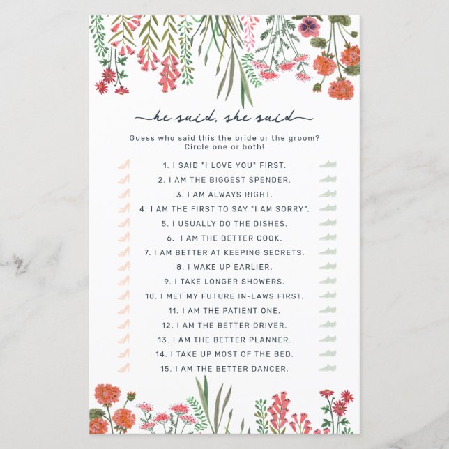 Wildblommor sa att hon sa möhippa-spel (Framsida)