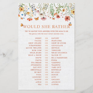 Wildblommor skulle hon hellre visa babykläder...