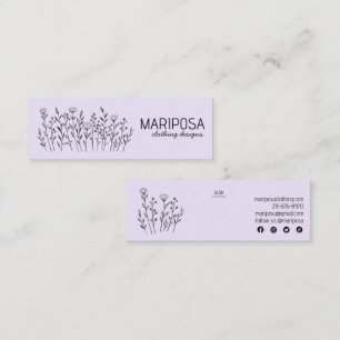 Wildblommor Social Icons Clothing Anpassningsbar S Mini Visitkort