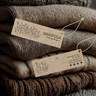 Wildblommor Social Icons KRAFT Anpassningsbar Stor Mini Visitkort