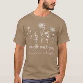 Wildblommor som hjälper små minder Grow Educator T Shirt