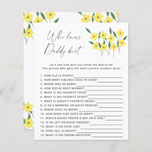 Wildblommor som känner pappa bäst (Fram/baksida)