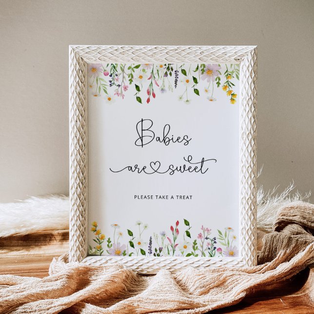 Wildblommor Spädbarn är söt Poster (Skapare uppladdad)