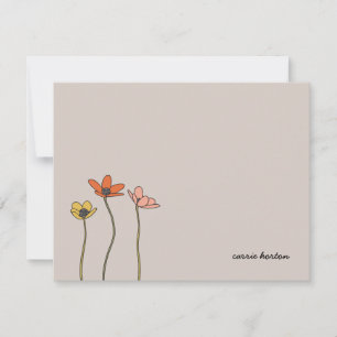 Wildblommor Stationery Anteckningskort