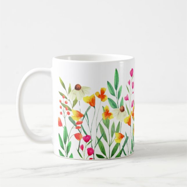 Wildblommor Sublication Kaffemugg (Vänster)