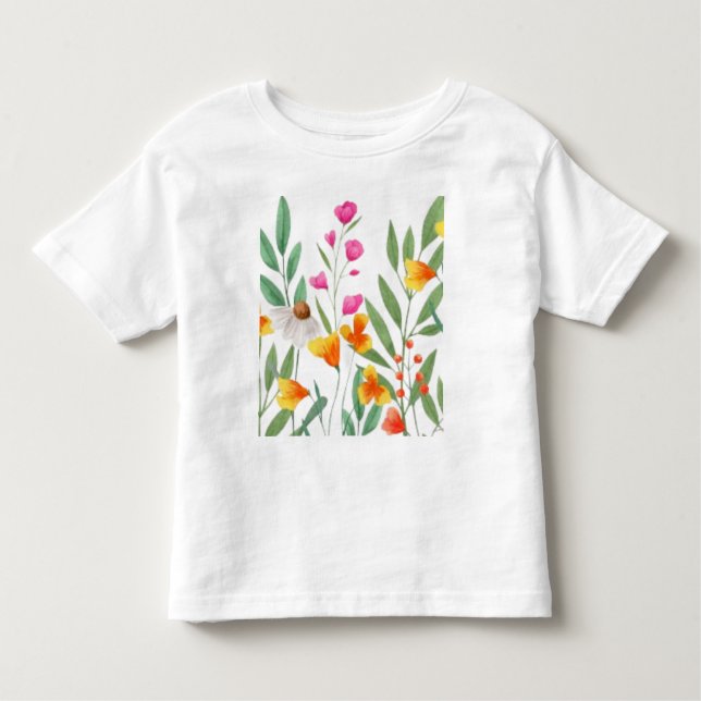 Wildblommor Sublication T Shirt (Framsida)