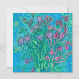 Wildblommor Summer Flowers Bouquet Blommigt Painti