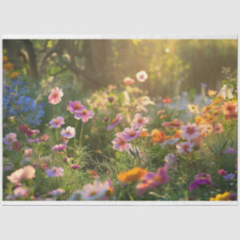 Wildblommor Sunlit Sergranat Decoupage