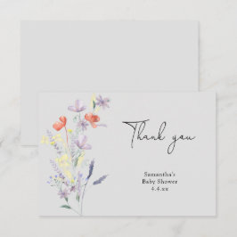 Wildblommor tack för att du skötte barn kort