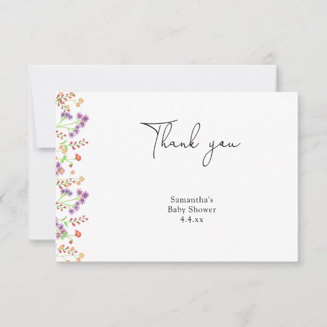 Wildblommor tack för din barnsköljning (Framsida)