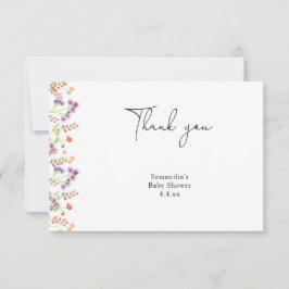 Wildblommor tack för din barnsköljning kort