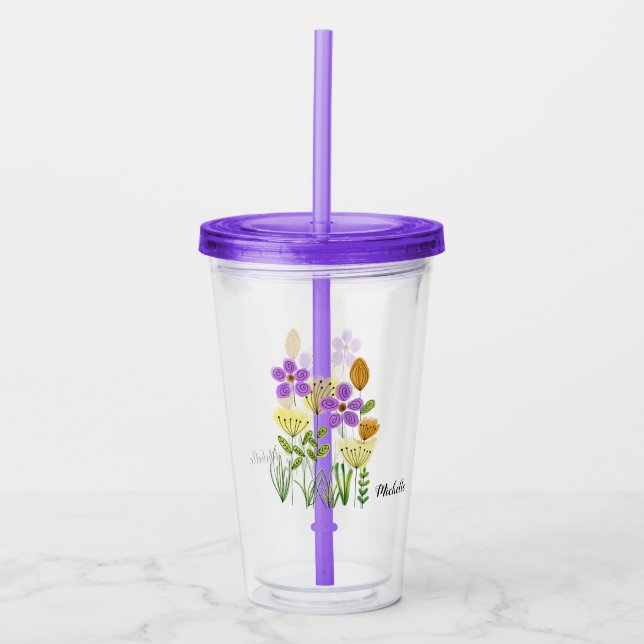 Wildblommor Take Away Mugg (Framsida)