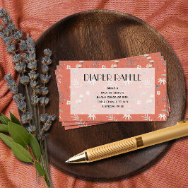 Wildblommor Terracotta Baby Shower Raffle Tilläggskort