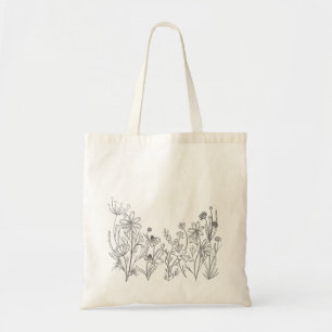 Wildblommor Tote Bag Tygkasse