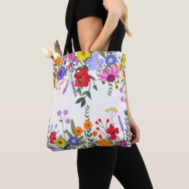 Wildblommor Tote Bag Tygkasse