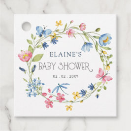 Wildblommor Vår Blommar Blommigt Baby Shower Gåvor Etiketter