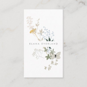 Wildblommor Vår Elegant Minimalist Dam Tidsbeställning Kort