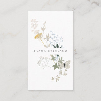 Wildblommor Vår Elegant Minimalist Dam Tidsbeställning Kort