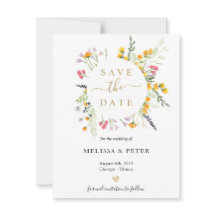 Wildblommor vår sparar datumet