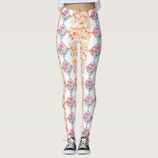 Wildblommor, vattenfärg leggings