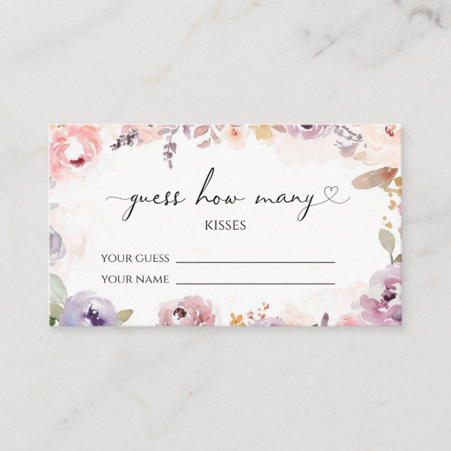 Wildblommor vet hur många kisses möhippa-spel tilläggskort (Framsida)