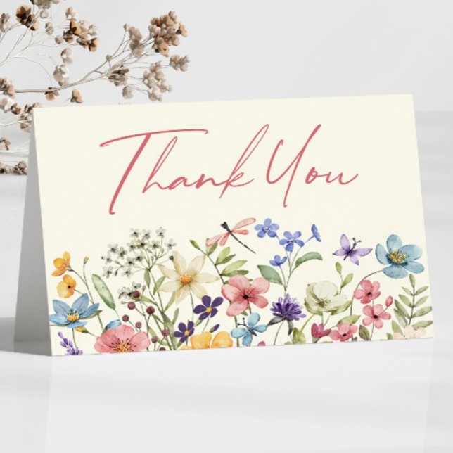 Wildblommor Vild Flowers Blommigt Garden Baby Show Tack Kort (Skapare uppladdad)
