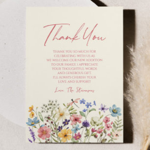 Wildblommor Vild Flowers Blommigt Garden Baby Show Tack Kort