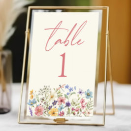 Wildblommor Vild Flowers Blommigt Garden Wedding Bordsnummer