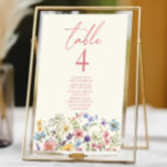 Wildblommor Vild Flowers Blommigt Garden Wedding Bordsnummer<br><div class="desc">Det här är en Wildbloms Vild Flowers Blommigt Garden Wedding Bordsnummer med Namn!</div>