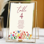 Wildblommor Vild Flowers Blommigt Garden Wedding Bordsnummer<br><div class="desc">Det här är en Wildbloms Vild Flowers Blommigt Garden Wedding Bordsnummer med Namn!</div>