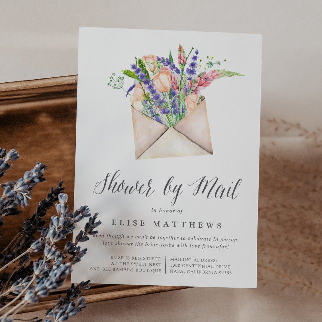 Wildblommor Virtuellare Baby eller Möhippa efter p Inbjudningar (Skapare uppladdad)