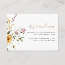 Wildblommor Visning Shower Baby Sower Tilläggskort