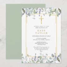 Wildblommor Watercolor Blommigt Baptism Christenin