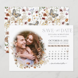 Wildblommor Watercolor Blommigt Calendar & Photo S Spara Datumet