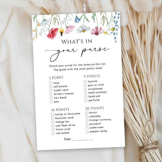 Wildblommor What's in your Purse Baby Game (Skapare uppladdad)