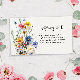 Wildblommor Wishing Brunal Shower Tilläggskort