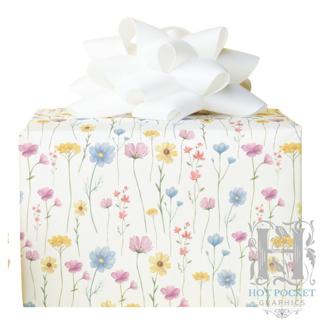 Wildblommor Wrapping Papper Presentpapper (Skapare uppladdad)