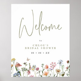 Wildblommors Möhippa Välkommen Poster