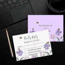 Wildblommors violet lila bröllop ResponsOSA