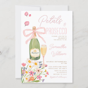 WildblommPetals Prosecco Möhippa Brunch Inbjudningar