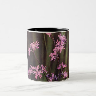 WildblommRosa Blommigt Ragged Robin Två-Tonad Mugg